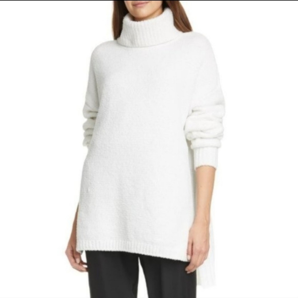 ATM Anthony Thomas Melillo Oversized High Low Sweater Turtleneck size M